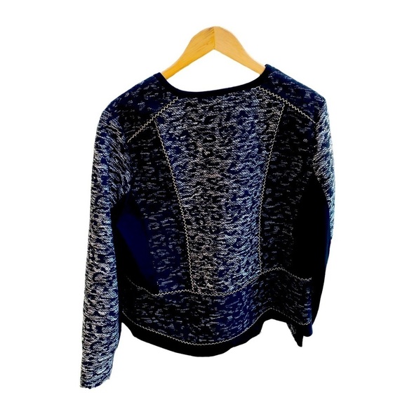 Chicos size 2 Mixed Jacquard Tweed and Jersey Knit Stylish Jacket (US L) NWOT - Picture 3 of 9